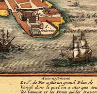 Old Map of Venice 1705 Vintage Map of Venice | Vintage Map Wall Art Print