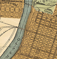 Old Map Sacramento California 1920 Vintage Map | Vintage Map Wall Art Print