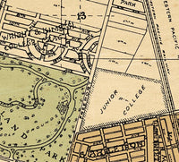 Old Map Sacramento California 1920 Vintage Map | Vintage Map Wall Art Print