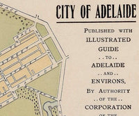Old Map of Adelaide City Australia 1906 Vintage Adelaide Map | Vintage Map Wall Art Print