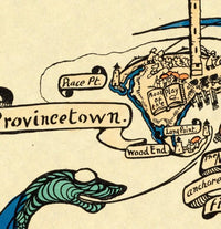 Old map of Cape Cod Massachusetts 1926 Vintage Map | Vintage Map Wall Art Print