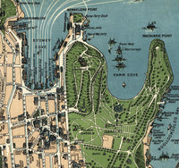 Old Map of Sydney Australia 1922 Vintage map | Vintage Map Wall Art Print