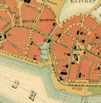 Old Map of Kiel Germany 1887 Vintage Map | Vintage Map Wall Art Print