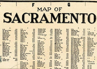 Old Map Sacramento California 1920 Vintage Map | Vintage Map Wall Art Print
