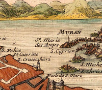 Old Map of Venice 1705 Vintage Map of Venice | Vintage Map Wall Art Print