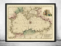 Old Map of Black Sea 1745 Crimea Vintage Map | Vintage Map Wall Art Print