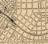 Old Map of Atlanta City 1901 Vintage Map