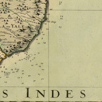 Old Map of Sri Lanka Old Ceylon 1700 Vintage Map | Vintage Map Wall Art Print