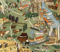 Old Map Argentina 1936 The Promised Land Vintage Map | Vintage Map Wall Art Print