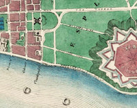 Old Map of Calcutta Kolkata India 1832 Vintage Map | Vintage Map Wall Art Print
