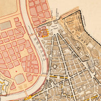Old Map of Rome 1883 Vintage Map of Rome | Vintage Map Wall Art Print