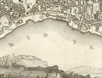 Old Map of Lisbon Portugal 1844 Vintage Map Mapa de Lisboa | Vintage Map Wall Art Print