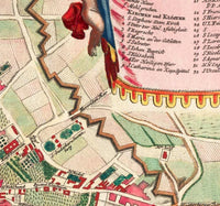 Old Map of Vienna Wien Austria 1712  | Vintage Map Wall Art Print