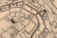 Old Map of Bristol UK 1750 Vintage Map | Vintage Map Wall Art Print