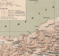 Old Map of Tunisie Tunisia 1912 Vintage Map | Vintage Map Wall Art Print
