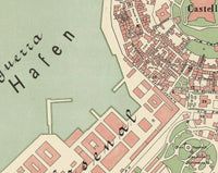 Old Map of Pola Pula 1898 Croatia Vintage Map | Vintage Map Wall Art Print