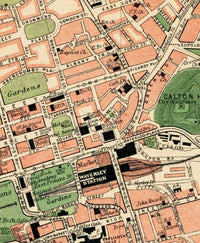Old Map of Edinburgh 1901 Scotland Vintage Map | Vintage Map Wall Art Print
