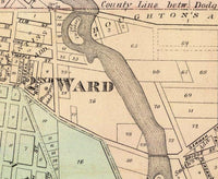 Old Map of Watertown Wisconsin 1878 Vintage Map | Vintage Map Wall Art Print