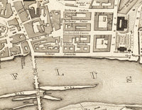 Old Map of Frankfurt Germany 1845 Vintage Map | Vintage Map Wall Art Print