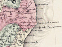 Old Map of Japan 1855 Vintage Map of Japan | Vintage Map Wall Art Print