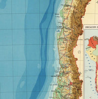 Old Map of Chile  | Vintage Map Wall Art Print