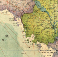 Old Map of Thailand 1943 Old Siam Vintage Map | Vintage Map Wall Art Print