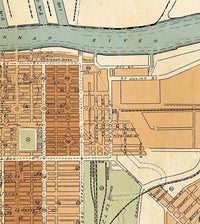 Old map of Savannah Georgia 1917 Vintage Map | Vintage Map Wall Art Print