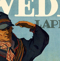 Old Poster of Sweden Lapland Tourism Vintage Travel Poster | Vintage Map Wall Art Print | Large Poster Print | Home Decor Wall Art
