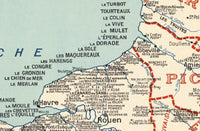 Old map of France Gastronomy Vintage Poster  | Vintage Map Wall Art Print