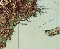 Old Map of Puerto Rico and adjacent islands 1952 Vintage Map | Vintage Map Wall Art Print