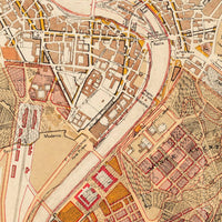 Old Map of Rome 1883 Vintage Map of Rome | Vintage Map Wall Art Print
