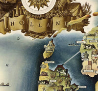 Old Map of The Netherlands Hollandia Holland Vintage Map | Vintage Map Wall Art Print