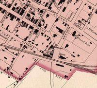 Old Map of Charlottesville VA 1877 Vintage Map | Vintage Map Wall Art Print