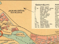 Old Map of Riga Latvia 1930 Vintage Map  | Vintage Map Wall Art Print