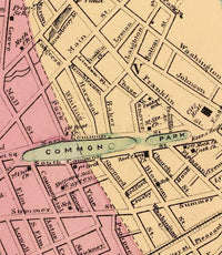 Old Map of Lynn 1871 Massachusetts Vintage Map of Lynn | Vintage Map Wall Art Print