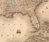 Old Map of United States 1850 Vintage Map | Vintage Map Wall Art Print