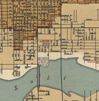 Old map of Phoenix Arizona 1947 Vintage Map  | Vintage Map Wall Art Print