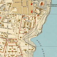 Old Map of Dakar Senegal 1941 Vintage Map | Vintage Map Wall Art Print