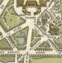 Old Map of Versailles  France 1920  | Vintage Map Wall Art Print