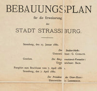 Old Map of Strasbourg Strassburg 1880 France Vintage Map  | Vintage Map Wall Art Print