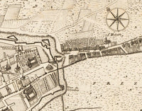 Old Map of Rouen  France City Plan 1740 Vintage Map | Vintage Map Wall Art Print
