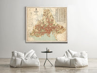 Old Map of Oslo Norway 1901 Vintage Map Oslo | Vintage Map Wall Art Print