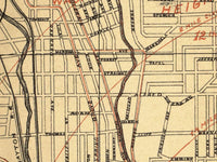 Old Map of Cincinnati 1882 Vintage Map | Vintage Map Wall Art Print