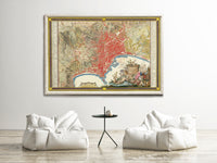 Old Map of Napoli Italy 1794 Naples Vintage Map | Vintage Map Wall Art Print | Large Map Print | Home Decor Wall Art