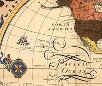 Old Map of The World 1928 Vintage Map | World Map Gift World Map Print | Vintage World Map | World Map Wall Art | Large Map Print