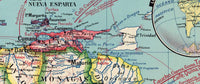 Old Map of Venezuela 1929 Vintage Map | Vintage Map Wall Art Print