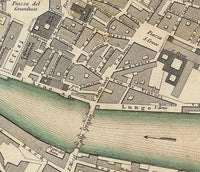 Old Map of Florence Firenze 1835 Vintage Map | Vintage Map Wall Art Print