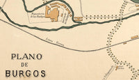 Old Map of Burgos 1905 Spain Vintage Map | Vintage Map Wall Art Print