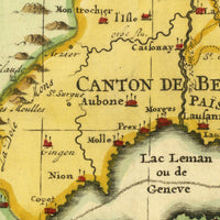 Old Map of Switzerland 1919 Vintage Map | Vintage Map Wall Art Print