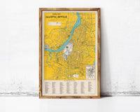 Old Map of Calcutta Kolkata India 1947 Vintage Map | Wall Map Print